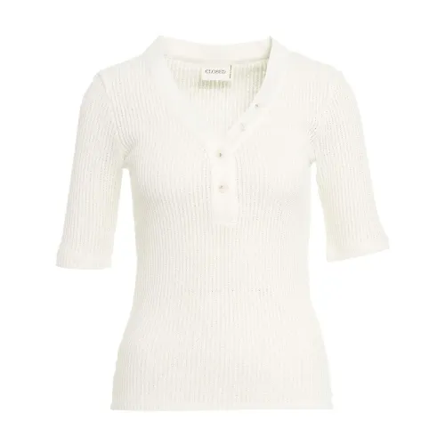 Closed , Womens Clothing Knitwear White Ss24 ,White female, Sizes: