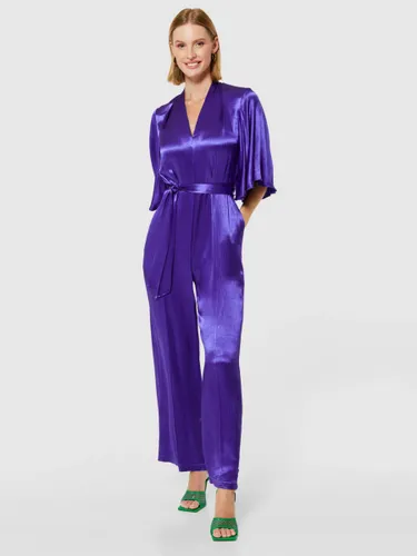Closet London Satin Wide Leg Jumpsuit, Purple - Purple - Female