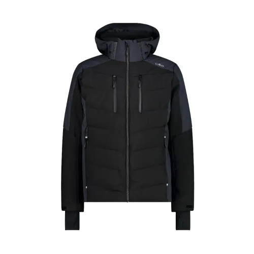 CMP , Black Ski Jacket with Down Effect Insulation ,Black male, Sizes: