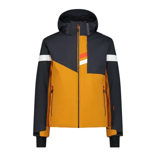 CMP , Detachable Hood Twill Ski Jacket ,Yellow male, Sizes: