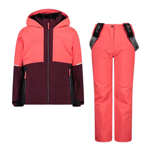 CMP , Girls Ski Jacket and Pants Set ,Red female, Sizes: