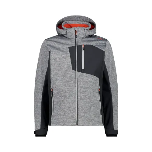 CMP , Grey Softs Jacket with Detachable Hood ,Gray male, Sizes: