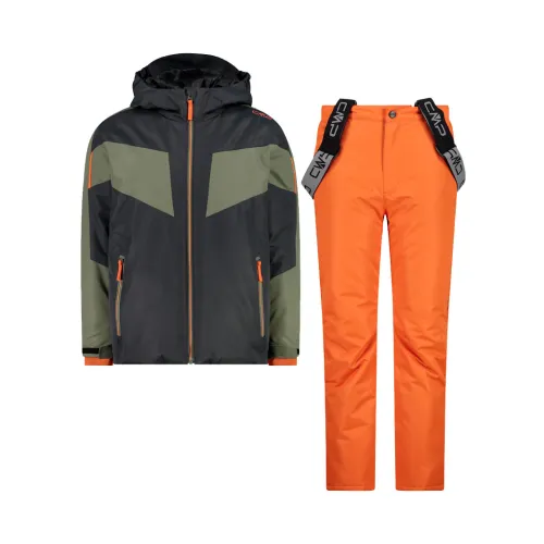 CMP , Kids Ski Set with Waterproof Jacket and Pants ,Gray male, Sizes: