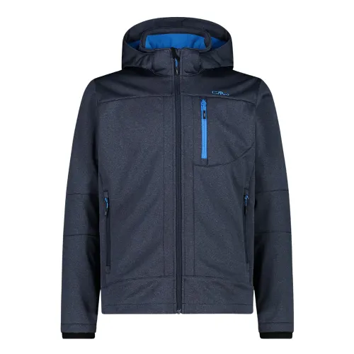 CMP , Men's Softshell Hooded Jacket Melange ,Blue male, Sizes: