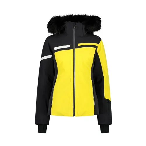 CMP , Women Ski Jacket with Warm Insulation and Waterproof Design ,Yellow female, Sizes: