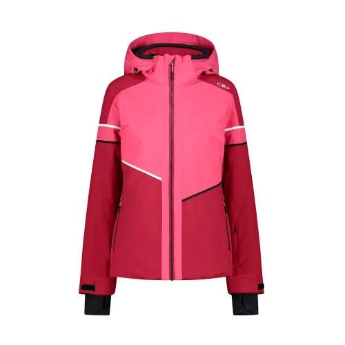 CMP , Women Twill Ski Jacket with Detachable Hood ,Red female, Sizes: