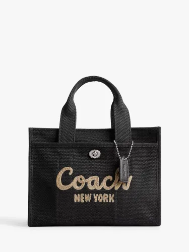 Coach Cargo Small Canvas Tote Bag - Black - Female