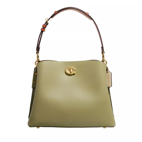Coach Crossbody Bags - Colorblock Leather With Coated Canvas Signature In - green - Crossbody Bags for ladies