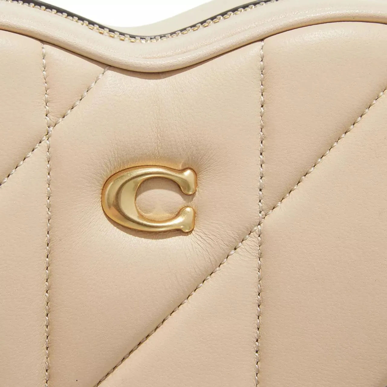 Coach Crossbody Bags - Quilted Leather Heart Crossbody - beige - Crossbody Bags for ladies