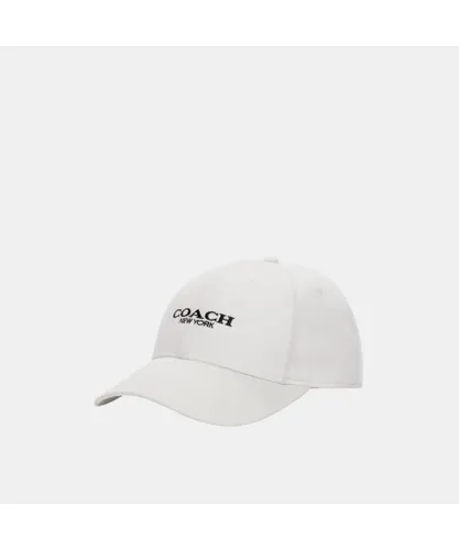 Coach Mens Embroidered Baseball Hat - White