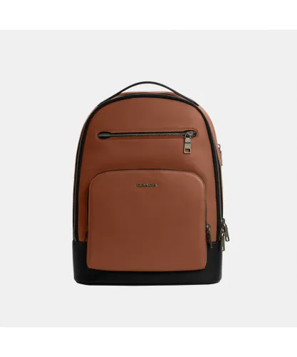 Coach Mens Ethan Backpack in Smooth Leather Bag - Brown - One Size
