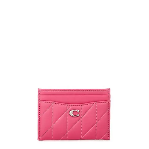 Coach Quilted Card Holder - Pink