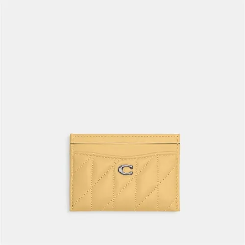 Coach Quilted Card Holder - Yellow