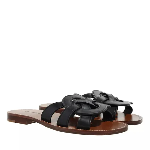 Coach Sandals - Issa Leather Sandal - black - Sandals for ladies