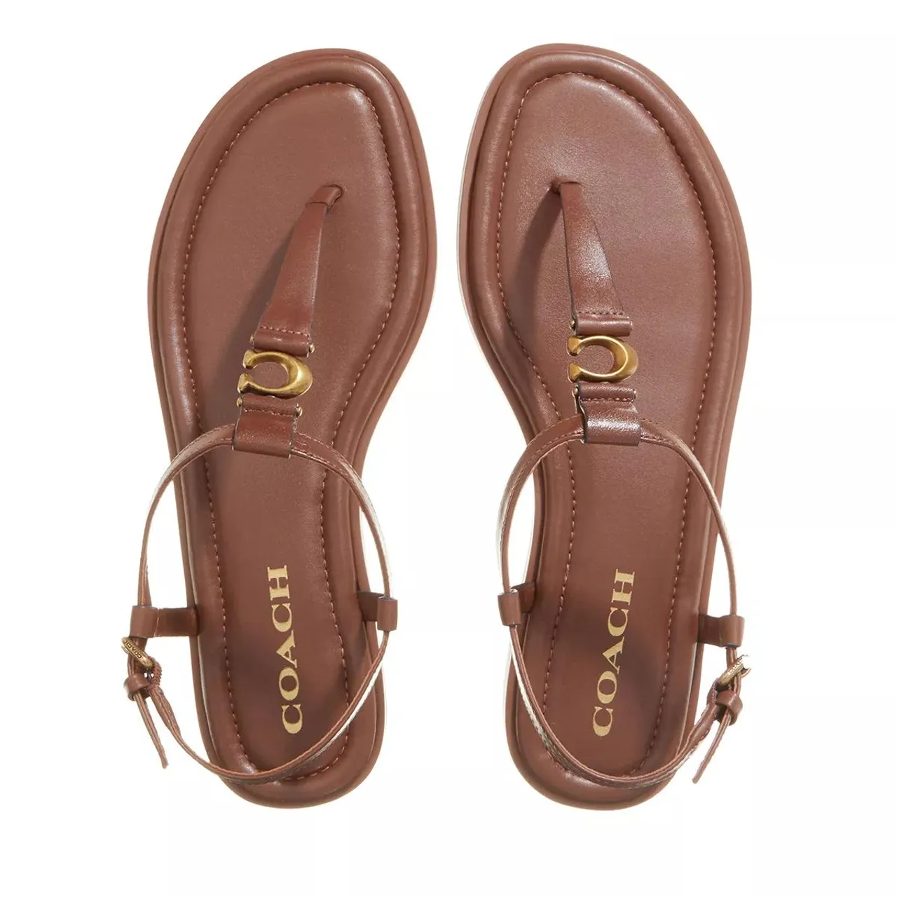 Coach Sandals - Jessica Sandal Leather - brown - Sandals for ladies