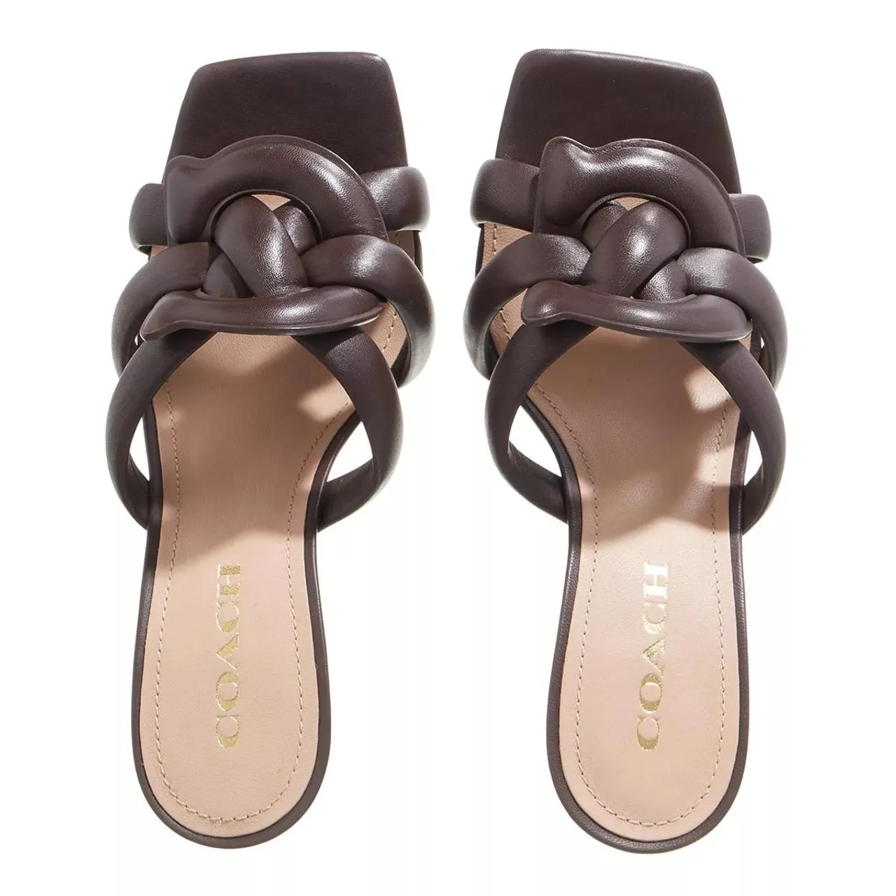Coach Sandals - Kellie Leather Sandal - brown - Sandals for ladies