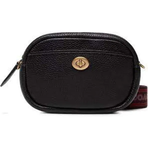 Coach , Shoulder Bag with Interior Compartment and Zipper Closure ,Black female, Sizes: ONE SIZE