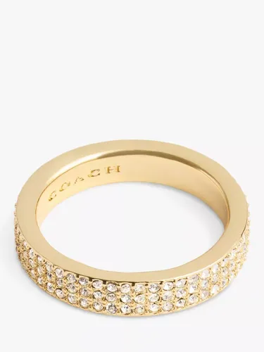 Coach Signature Cubic Zirconia Ring - Gold - Female
