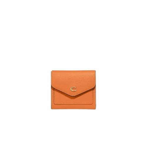 Coach , Sun Orange Leather Wallet ,Orange female, Sizes: ONE SIZE