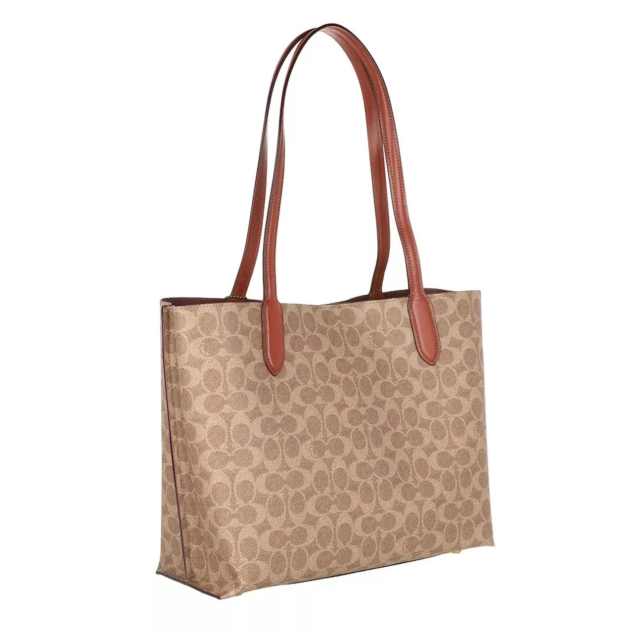 Coach Tote Bags - Coated Canvas Signature Willow Tote - brown - Tote Bags for ladies