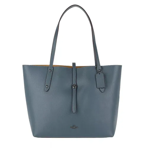 Coach Tote Bags - Pebbled Leather Market Tote - blue - Tote Bags for ladies