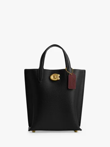 Coach Willow 16 Leather Tote Bag - Black - Female