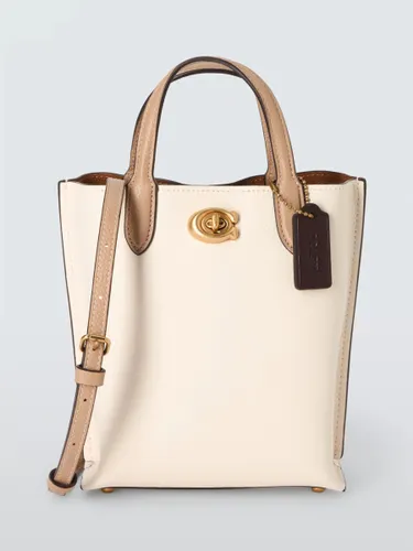 Coach Willow 16 Leather Tote Bag - Chalk/Beige - Female