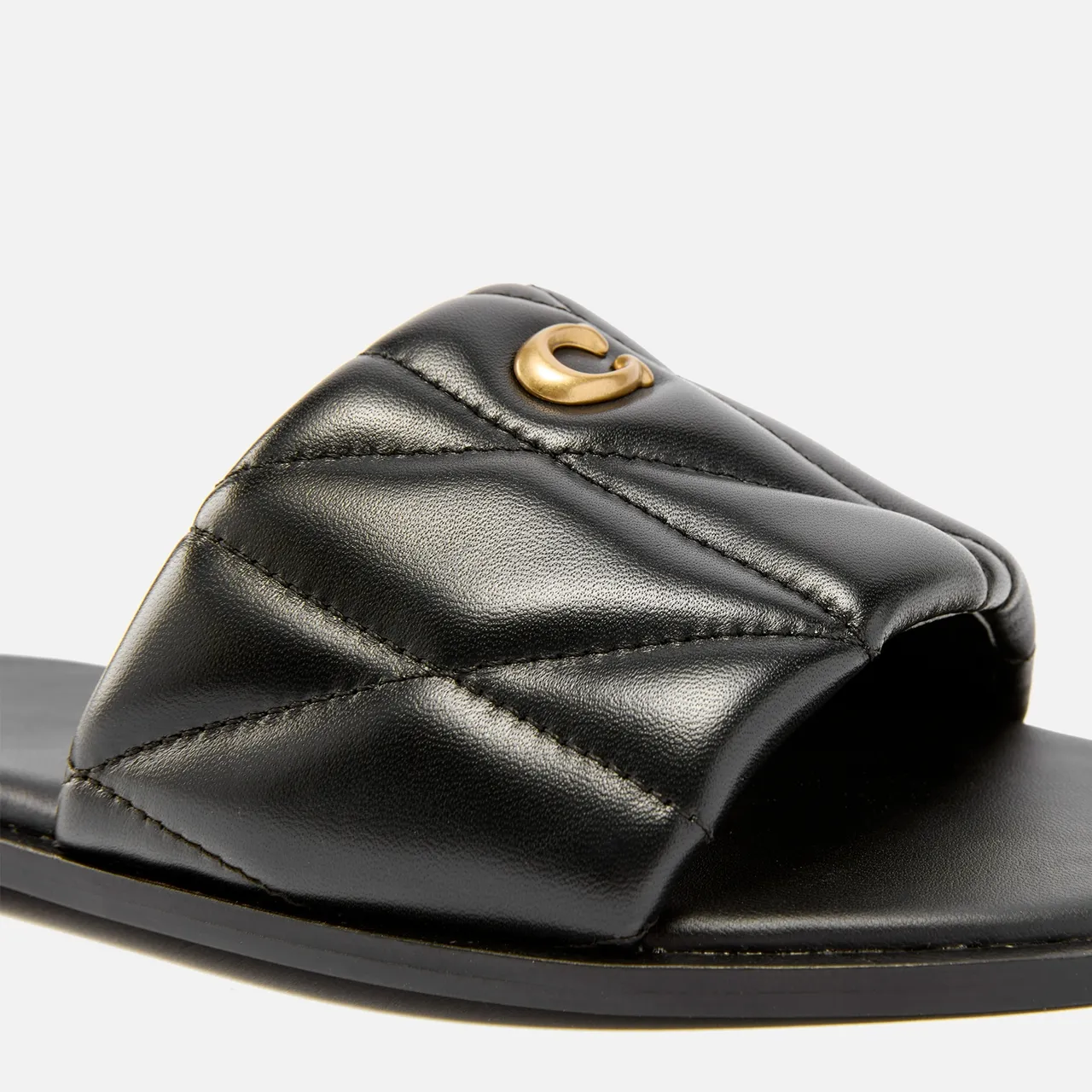 Coach Women's Holly Quilted Leather Sandals - UK