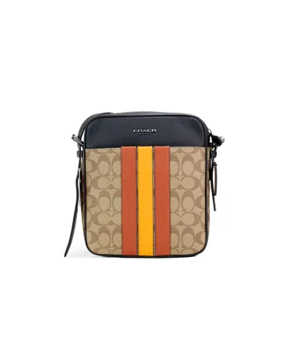 Coach WoMens Hudson 21 Signature Varsity Stripe Coated Canvas Crossbody Bag - Multicolour - One Size