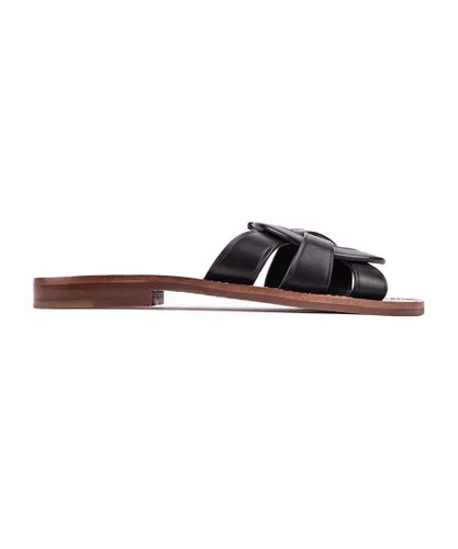 Coach Womens Issa Sandals - Black Leather