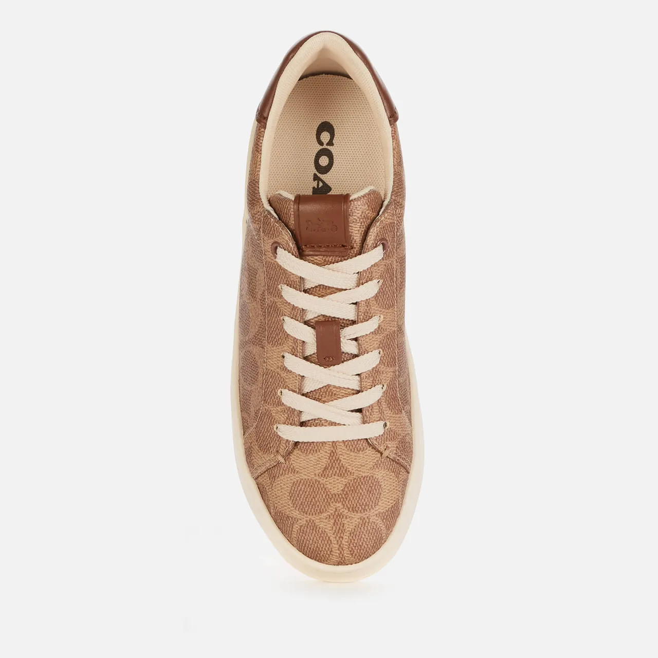 Coach Women's Lowline Coated Canvas Trainers - Tan