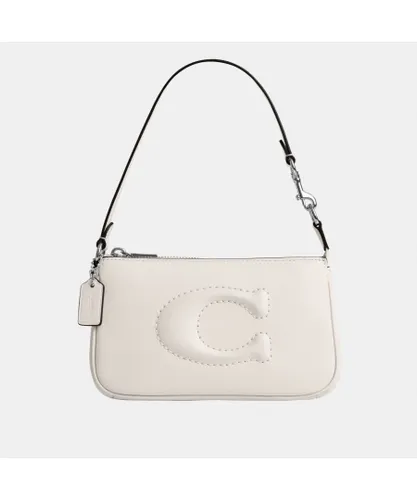 Coach Womens Nolita 19 with Debossed Sculpted C Bag - White Leather - One Size