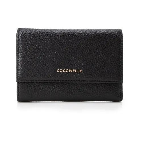 Coccinelle , Card Holder Wallet, Blacks and Grays ,Black female, Sizes: ONE SIZE