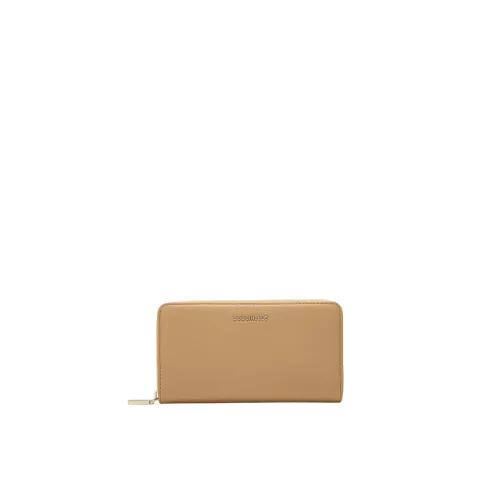 Coccinelle , Grained Leather Wallet in Fresh Beige ,Beige female, Sizes: ONE SIZE