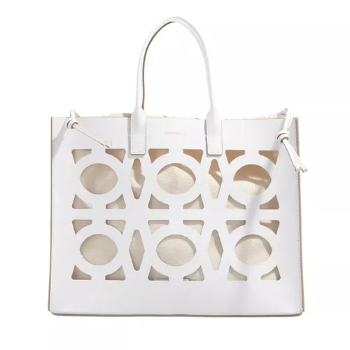 Coccinelle Tote Bags - Monogram Slice Handbag - white - Tote Bags for ladies
