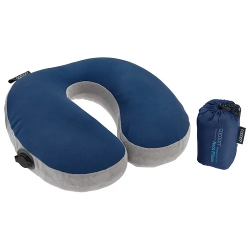 Cocoon - U-Shaped Air Core Pillow Ultralight - Pillow size 35x30x12 cm, blue
