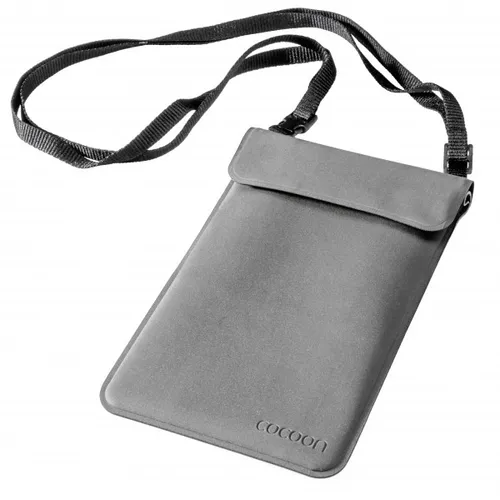 Cocoon - Waterproof Neck Wallet - Valuables pouch size 18,5 x 12 cm, grey