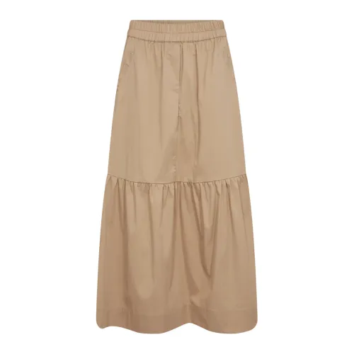 Co'Couture , Cottoncc Crisp Gypsy Skirt Beige ,Beige female, Sizes: