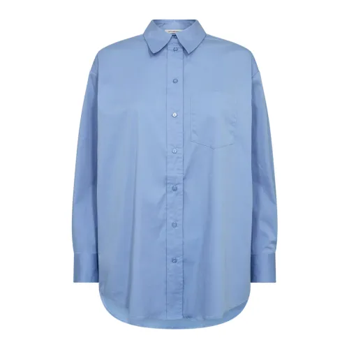 Co'Couture , Oversize Cottoncc Crisp Shirt ,Blue female, Sizes: