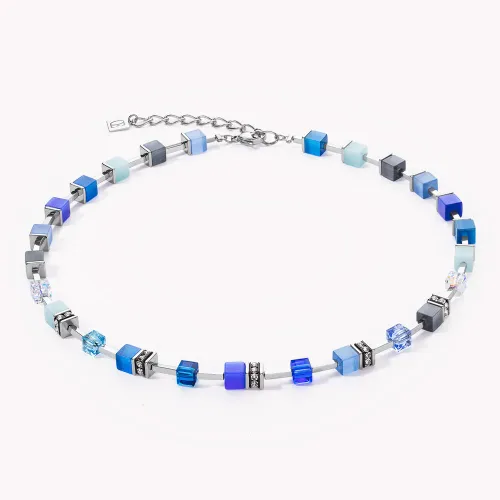 Coeur De Lion Classic GEOCUBE Necklace Blue Crystal