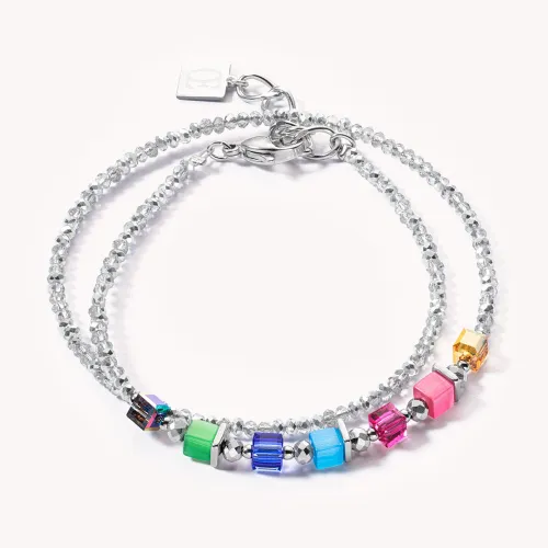 Coeur De Lion Crystal Wrap Bracelet Joyful Colours Multicolour