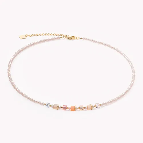 Coeur De Lion Elegance Crystals Necklace Gold Apricot