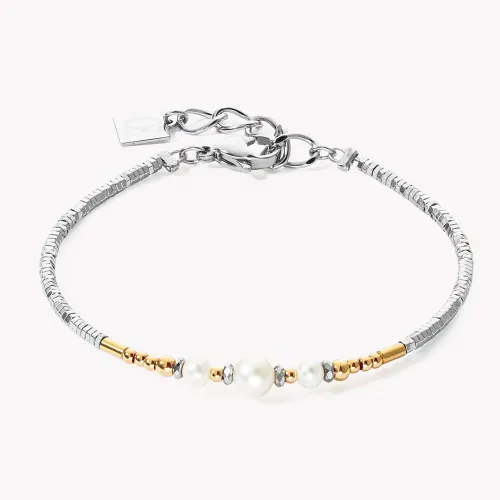 Coeur De Lion Elegance Pearl Bracelet White Bicolour
