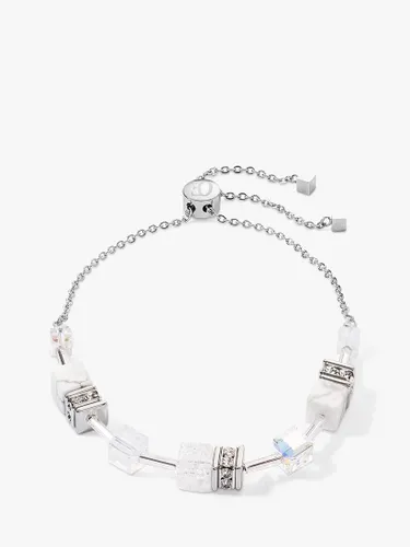 COEUR DE LION Howlite and Rock Crystal Toggle Bracelet, Silver/White - Silver/White - Female