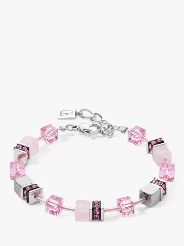 COEUR DE LION Rose Quartz Cube Bracelet, Rose/Silver - Rose/Silver - Female