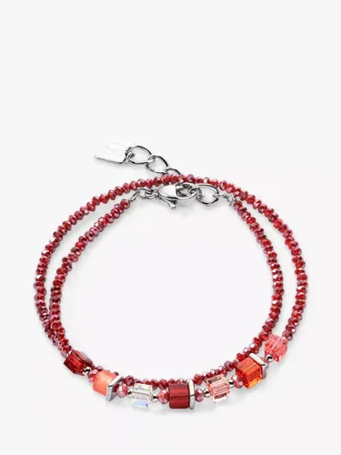 COEUR DE LION Swarovski Crystal and Glass Bead Bracelet, Red - Red - Female