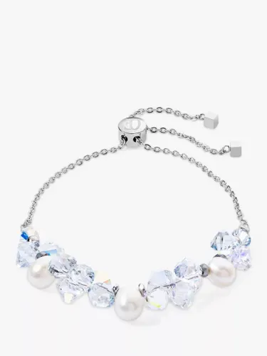 COEUR DE LION Swarovski Crystal & Freshwater Pearl Bracelet, Silver - Silver - Female