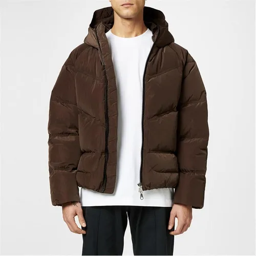 COLE BUXTON Nylon Down Insulated Jacket - Brown