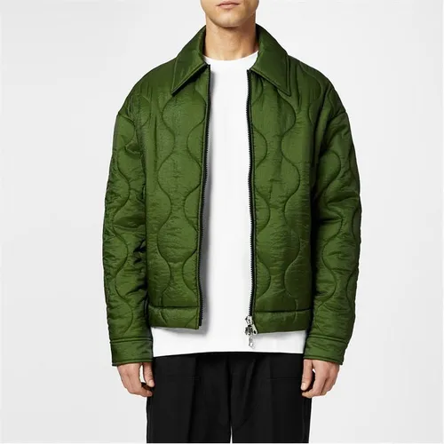 COLE BUXTON Quilted Ripstop Overshirt - Green