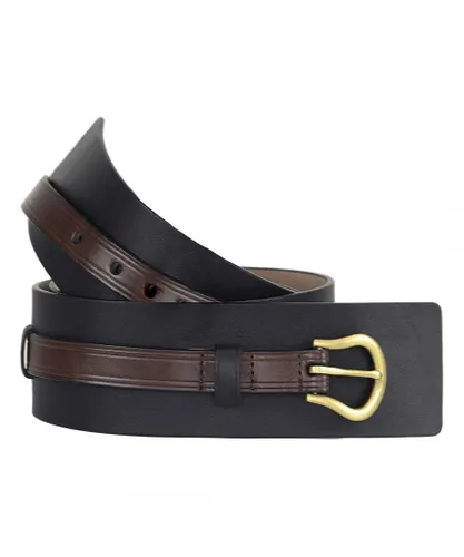Cole Haan 55mm Mens Black/Brown Wide Belt Leather